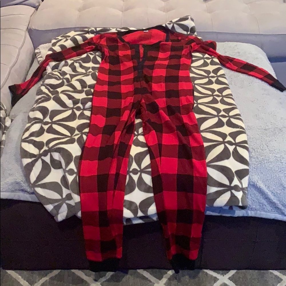 Buffalo plaid onesie
